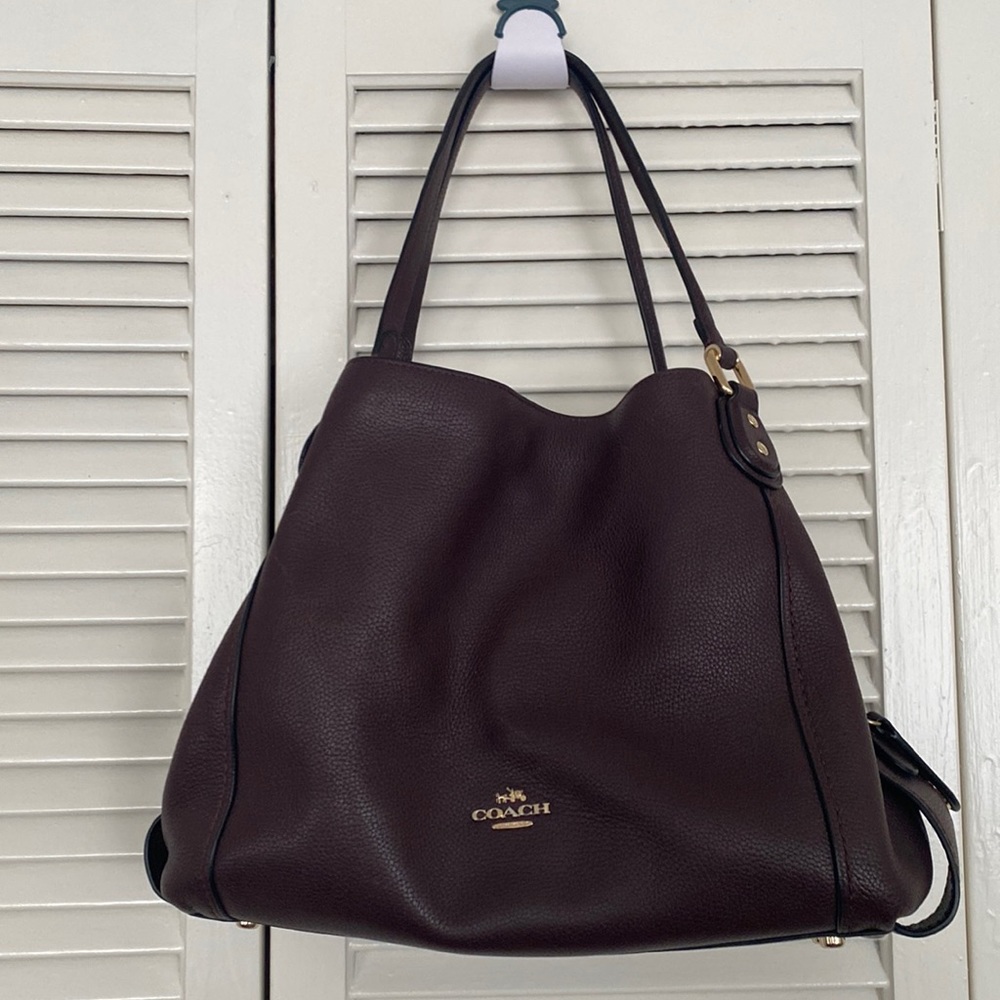 Burgundy Oxblood Coach Edie Purse